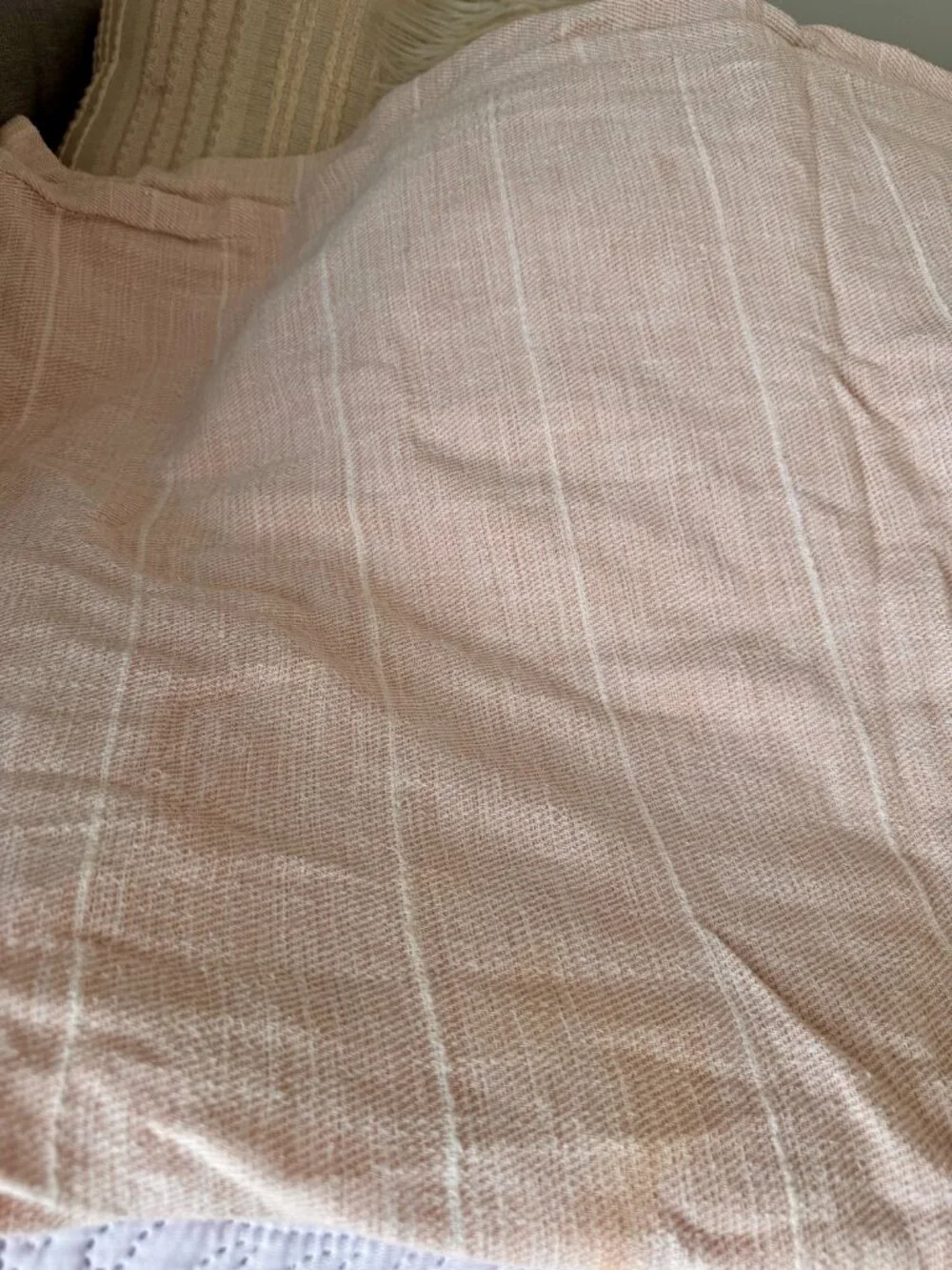 Urban Outfitters UO Home Queen Duvet Cover -Pink/White Pinstripe